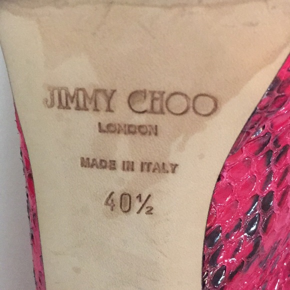 JIMMY CHOO Python sandals. Size 40.5 - Picture 5 of 6
